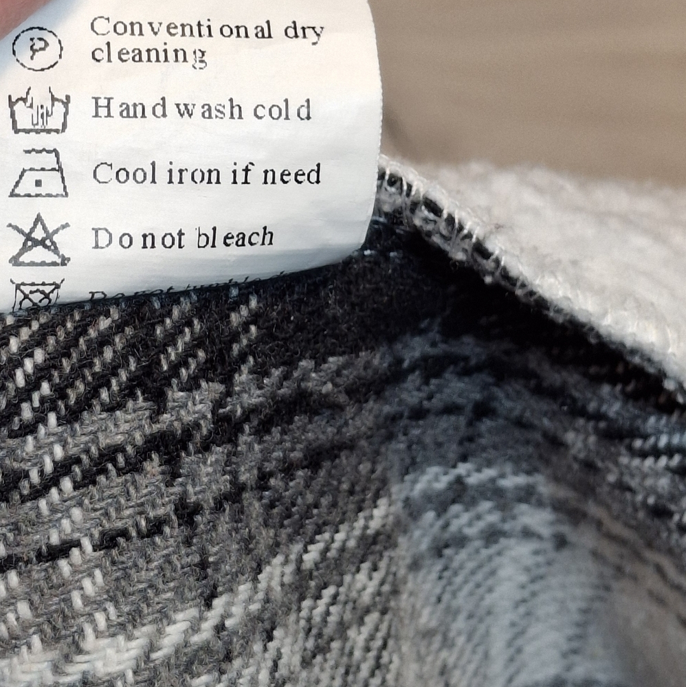 Flannel And Polyester Button Up Jacket - image 7